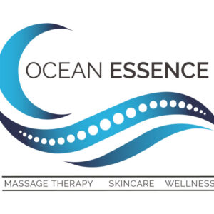 A logo of ocean essence massage therapy, skincare and wellness.