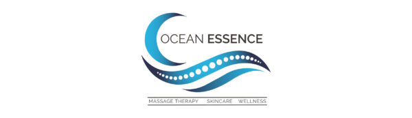 A logo of ocean essence massage therapy, skincare and wellness.